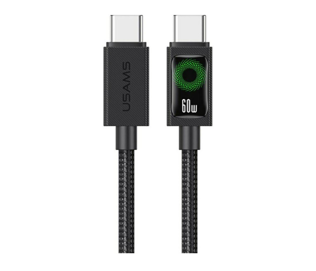 USAMS Kabel 60W USB-C do USB-C 1.2m czarny - 1490216 - zdjęcie